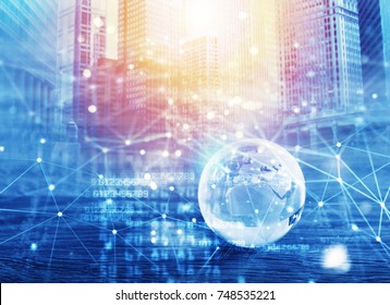 System of worldwide interconnection of network - Shutterstock ID 748535221