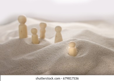 Systemic Family Constellations. Sandbox. Sand Therapy. The Work Of A Psychologist. Psychological Help. Systemic Therapy
