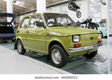 SZCZECIN, POLAND - January 17, 2017: the car Fiat 126p produced in Italy from 1972â??1980 and in Poland from 1973 - 2000 in Museum of Technology and Communication in Szczecin