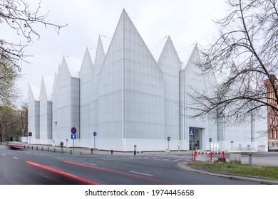 Szczecin, Poland - May 1, 2021: Mieczysław Karłowicz Philharmonic, The New Building Of Which Was Awarded The  European Union Prize For Contemporary Architecture.