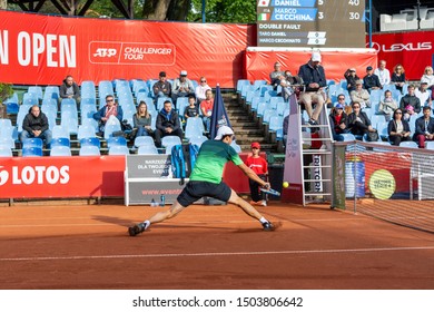 Szczecin / Poland - September 13th 2019: PEAKO Szczecin Open ATP Challenger Tour Tennis Tournament - Taro Daniel (JPN) Vs Marco Cecchinatio (ITA)