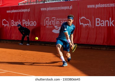 Szczecin / Poland - September 13th 2019: PEAKO Szczecin Open ATP Challenger Tour Tennis Tournament - Taro Daniel (JPN) Vs Marco Cecchinatio (ITA)