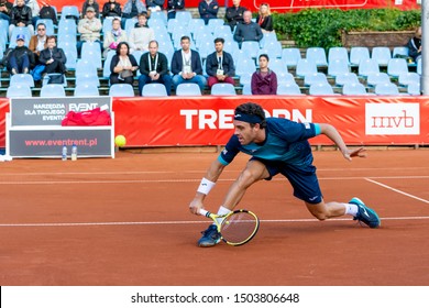 Szczecin / Poland - September 13th 2019: PEAKO Szczecin Open ATP Challenger Tour Tennis Tournament - Taro Daniel (JPN) Vs Marco Cecchinatio (ITA)