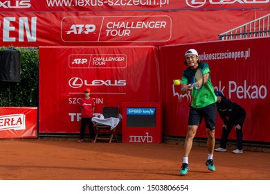 Szczecin / Poland - September 13th 2019: PEAKO Szczecin Open ATP Challenger Tour Tennis Tournament - Taro Daniel (JPN) Vs Marco Cecchinatio (ITA)