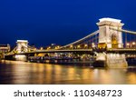 The Szechenyi Chain Bridge is a suspension bridge that spans the River Danube of Budapest, the capital of Hungary.