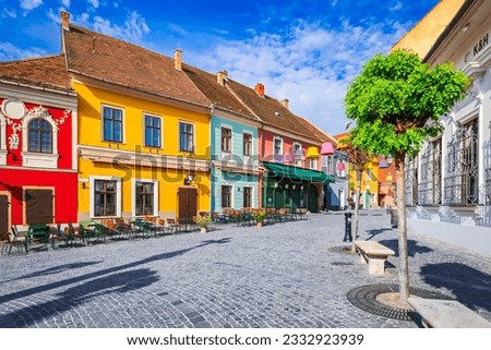 Szentendre, Hungary. Fo Ter, famous and beautiful historical downtown, Danube riverbank, Budapest.