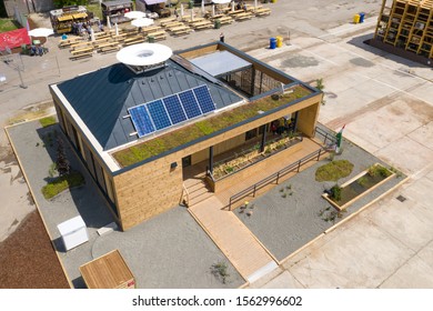 Szentendre, Hungary - July 19, 2019: Solar Decathlon Stock Photo