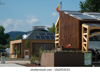 Szentendre, Hungary - July 24, 2019: Solar Decathlon Stock Photo