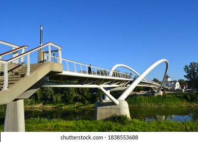 Szolnok Hungary 07 September 2013 Is Located On The Say Tisza Longest Bridge In Central Europe Of 444 Meters. This Beautiful Bridge Resembles A Printed Flower.