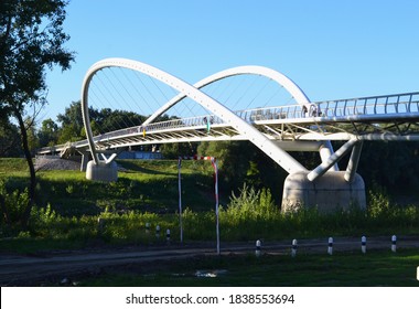 Szolnok Hungary 07 September 2013 Is Located On The Say Tisza Longest Bridge In Central Europe Of 444 Meters. This Beautiful Bridge Resembles A Printed Flower.