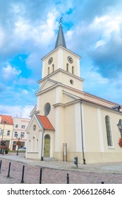 Sztum, Poland - July 26, 2021: Roman Catholic Church of Blessed Virgin Mary, Help of Christians.