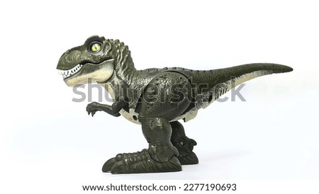 T Rex dinosaurs toy isolated on white background