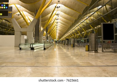 T4 Terminal, In The Barajas Airport, Madrid.