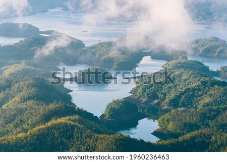 Similar – Image, Stock Photo Lake Bled with St. Mary’s Church in Slovenia in the morning light