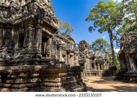 Ta Prohm Temple. Part of the Angkor Wat complex, Seam Reap, Cambodia. The film location for Tomb Raider.