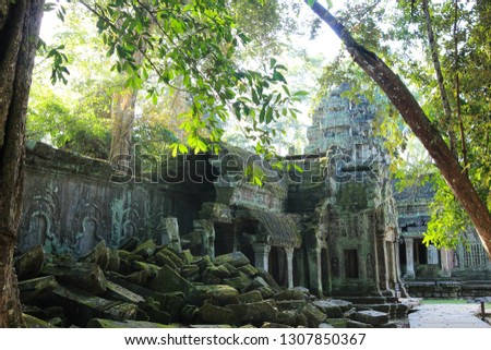 Ta Prom at Angkor Wat Acient City 1, Cambodia, Asia