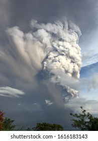 Taal Volcano Eruption Smoke In The Sky