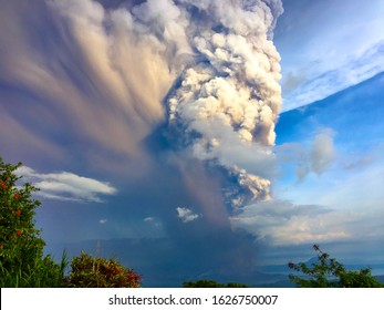 Taal Volcano Moments After Main Eruption