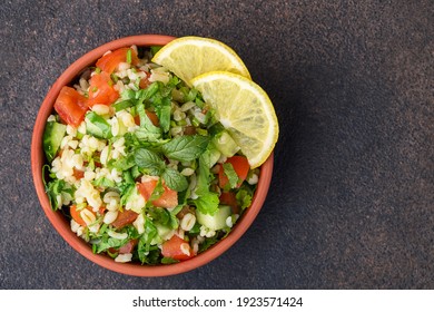 Tabbouleh Or Tabouleh Salad With Bulgur, Eastern Appetizer 