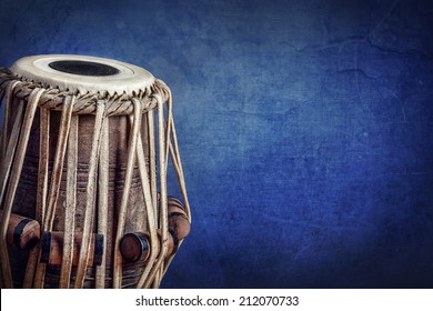 Tabla Drum Indian Classical Music Instrument Close Up 