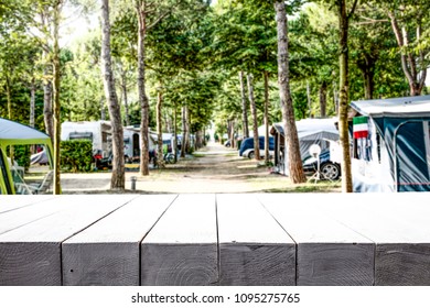Table background and camping space. 