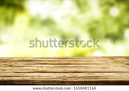 Table background of free space and spring time. 