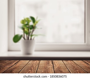 Table Background Free Space Window Background Stock Photo 1850836075 ...