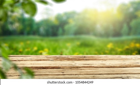 Table Background And Spring Time 