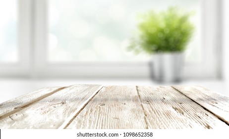 Table background of white color with window and summer time  - Shutterstock ID 1098652358