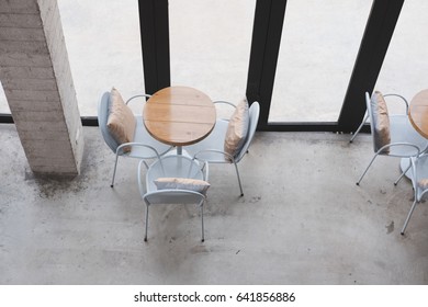 Table And Chair In Food Court, Cafe, Coffee Shop, Cafeteria, Restaurant Interior