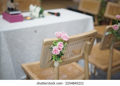 Table and Chairs Arrangement for Muslim Wedding Ceremony - Shutterstock ID 2254845211