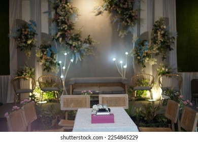 Table and Chairs Arrangement for Muslim Wedding Ceremony - Shutterstock ID 2254845229