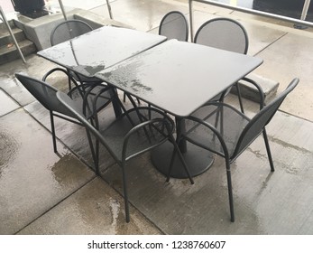 Table And Chairs For Six People Outdoors 