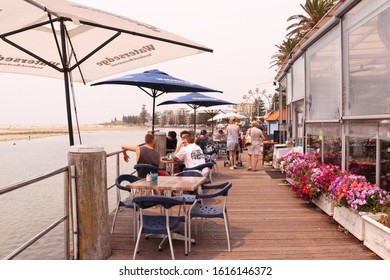 Table And Chairs In Terraza With Sea View And White Sky As Background Life Style Photography Central Coast The Entrance NSW Australia 14th January 2020 