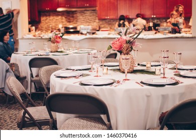 Table Decor At A Bridal Shower