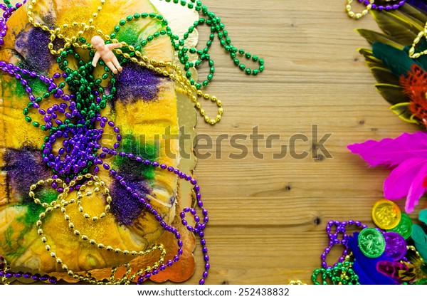Table Decorated Mardi Gras Party Stock Photo Edit Now 252438832