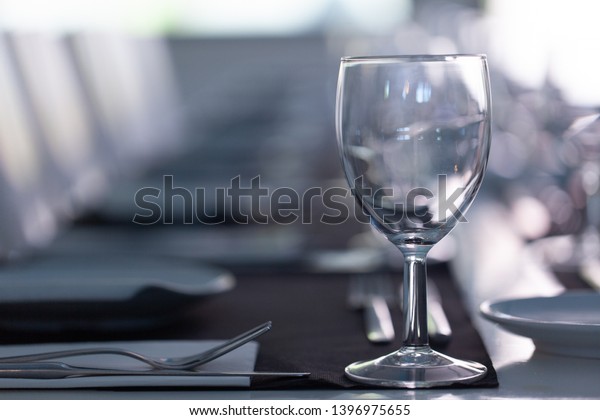 Table Decoration Restaurant Glass Cups Stock Photo Edit Now