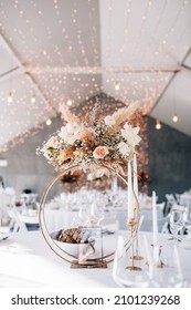 Table Decorations At The Wedding Banquet