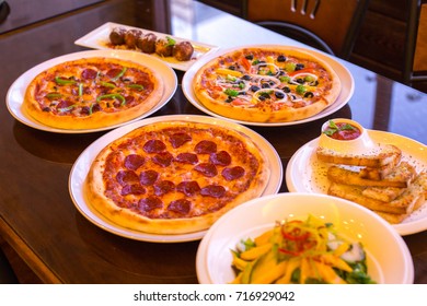 Table with different type of food