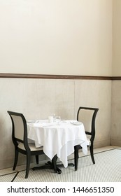 Table At Fine Restaurant, Five Star Dining, Modern Table At Restaurant