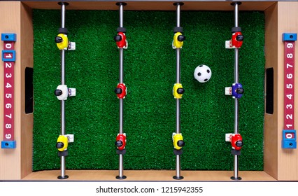 Table Football Soccer Kicker Game Players, Top View