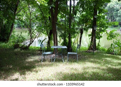 table in the garden