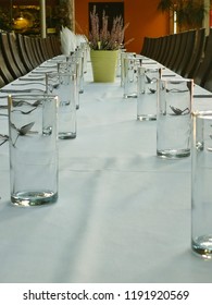 table with glasses