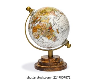 Table Globe isolated on white background, showing Africa.  - Shutterstock ID 2249007871