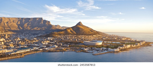 Table Mountain Aerial Perspective on a gorgeous evening - Powered by Shutterstock