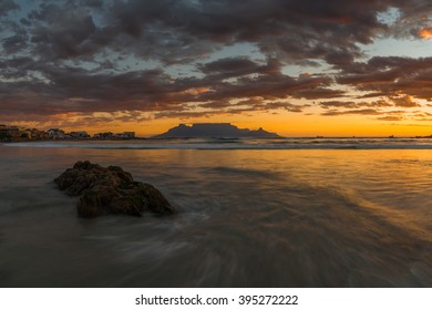 Table Mountain beach sunset