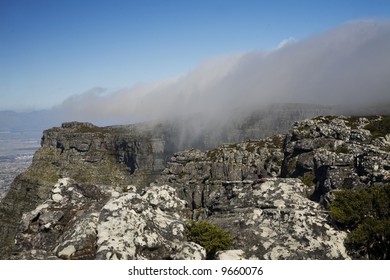 table mountain in the clouds