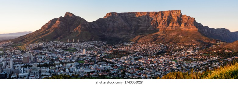 Table Mountain & Devil's Peak Sunrise from Signal Hill, Cape Town, South Africa.