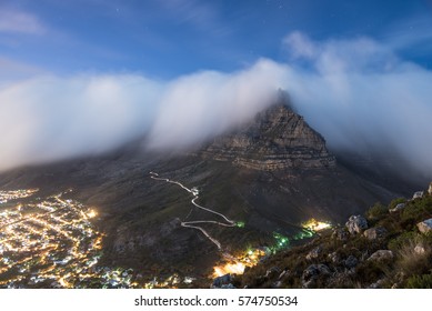 Table Mountain At Night