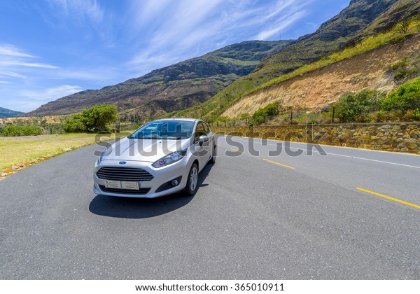 TABLE MOUNTAIN PASS, SOUTH AFRICA
- DECEMBER 6 2015: FORD FIESTA 2015 model on mountain
pass